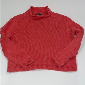 J. Crew Women's Small Roll NeckCoral Orange Peach Sweater